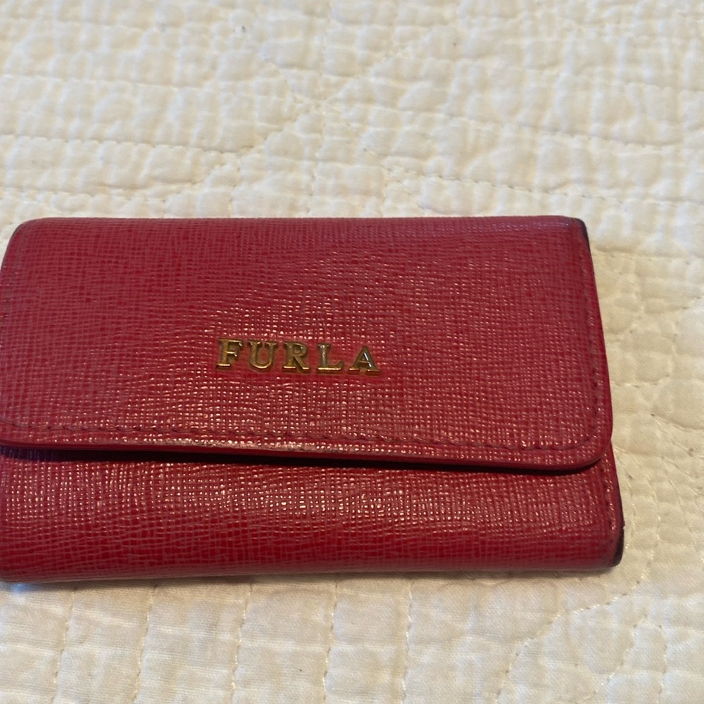 EUC Furla key holder in beautiful red color